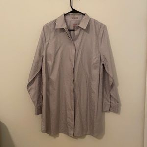 Chico’s animal print button down blouse